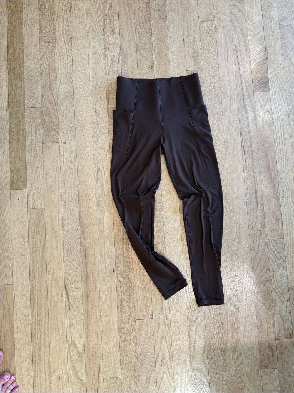 aerie High-Waist Brown Leggings with Side Pockets